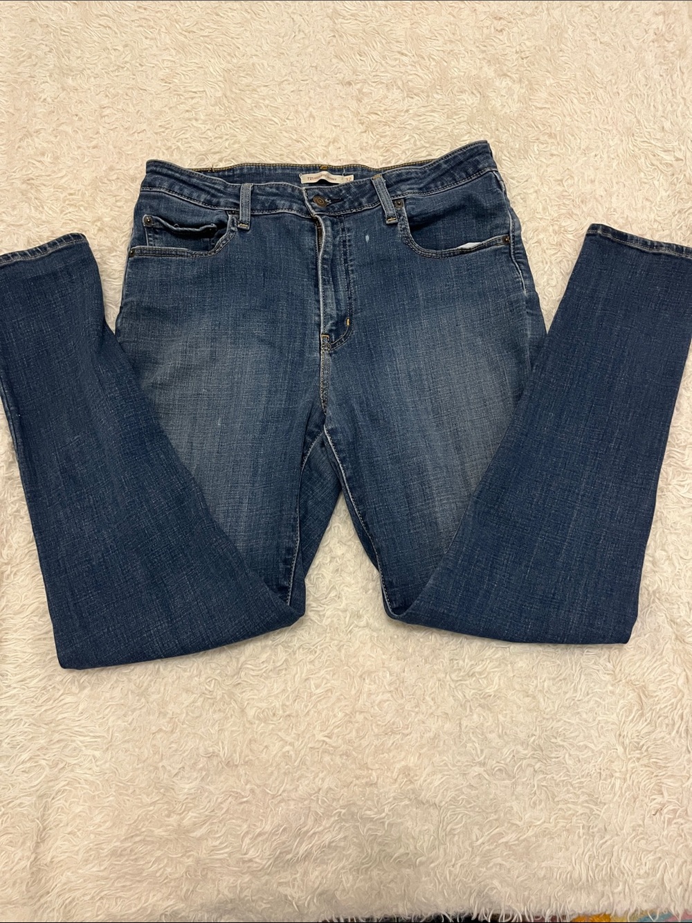Levi's 721 High Rise Skinny Indigo Blue Jeans